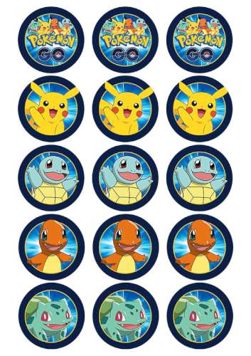 Pokemon Go Edible Icing Cupcake Images - Click Image to Close